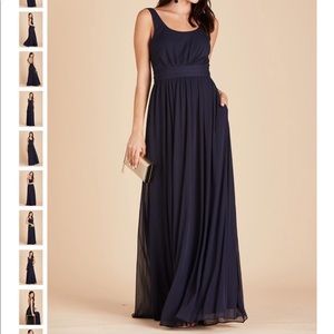 Formal Navy Blue Floor Length Birdy Grey Jan Dress